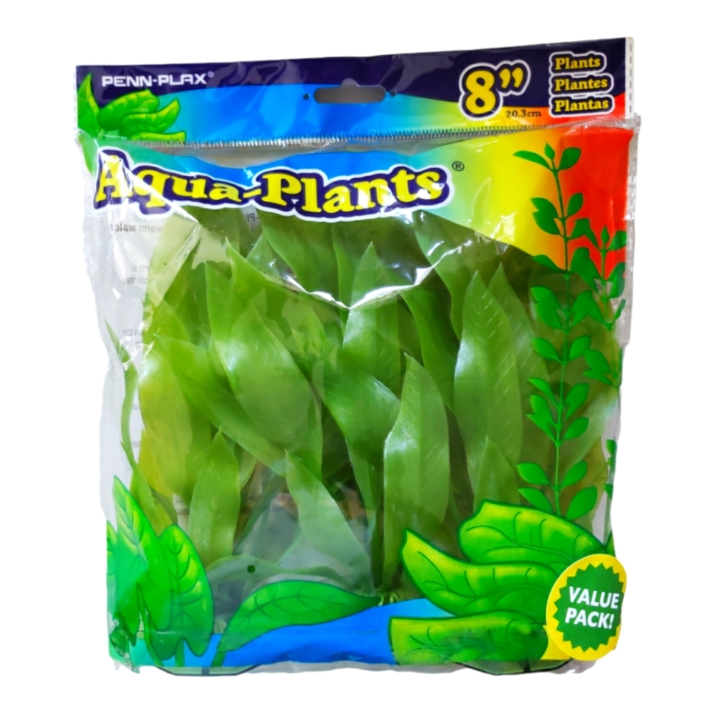 Aquarium Plant Value Set, 8" Green plastic plants for a fish tank